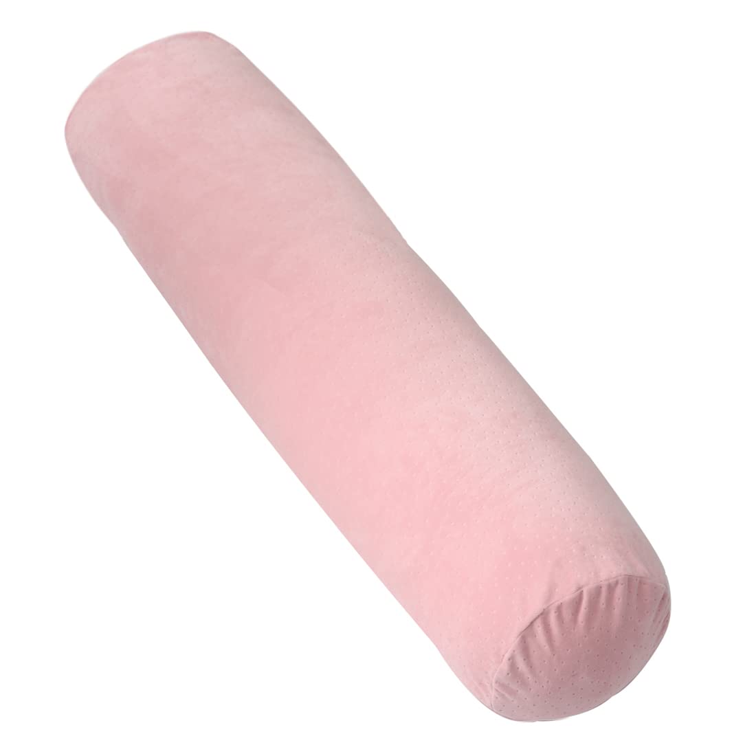 Body Pillow Bolster Pillow with Removable Velour Cover (Pink / 35 inch)