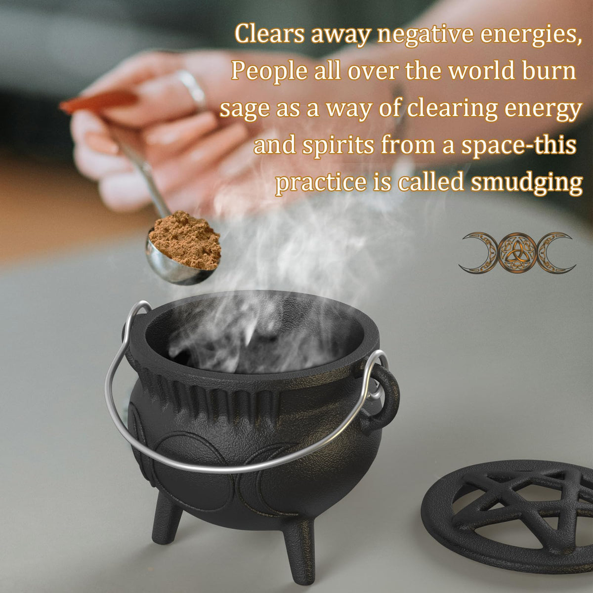Cast Iron Cauldron with Lid & Handle (Cast Iron Cauldron-1)