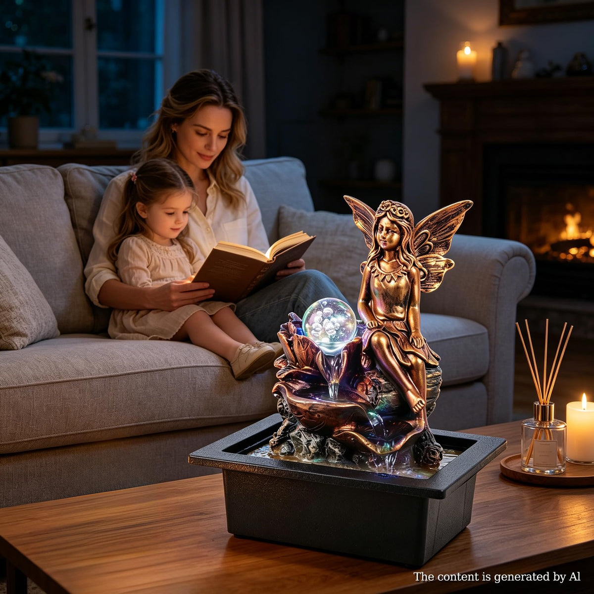 Water Fountain for Indoor Tabletop (fairy statue)