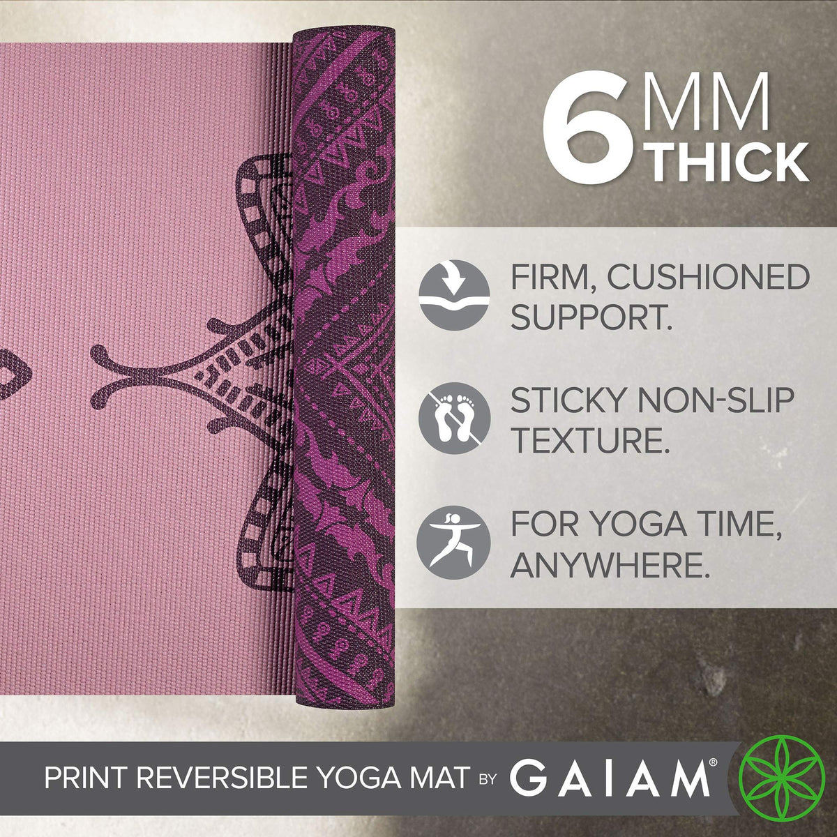 Reversible Yoga Mat (Inner Peace Lotus)