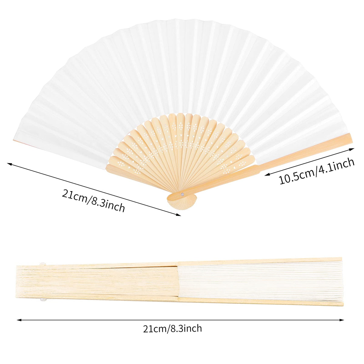 36 Pcs Handheld Fans Silk Folding Fan (Multicolor)