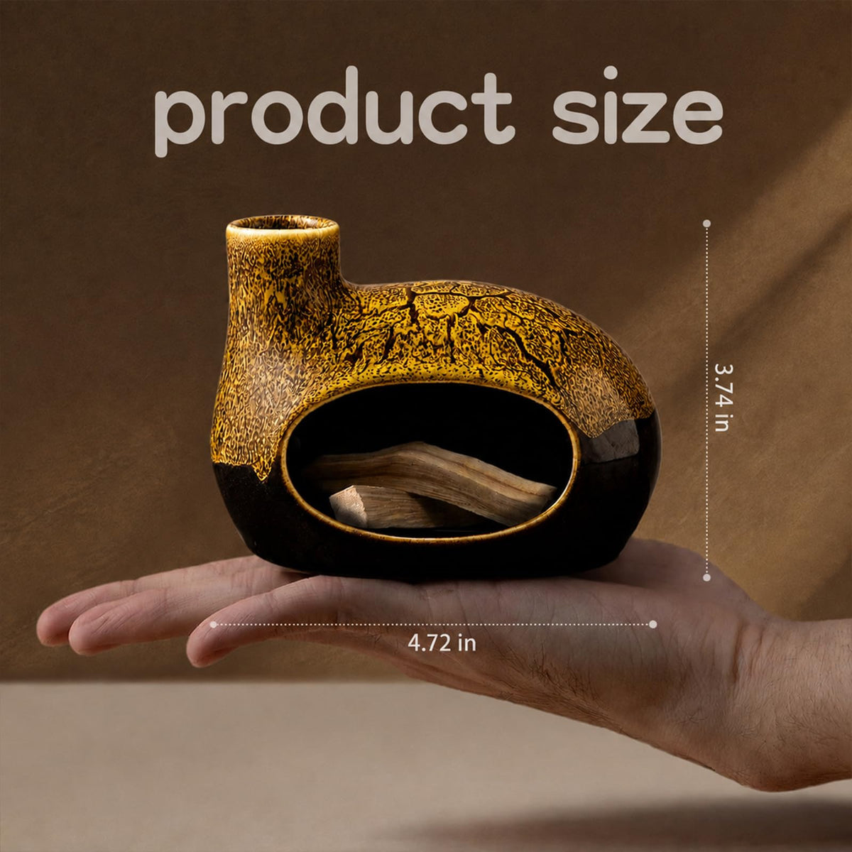 Handcrafted Ceramic Palo Santo Holder (Yellow)