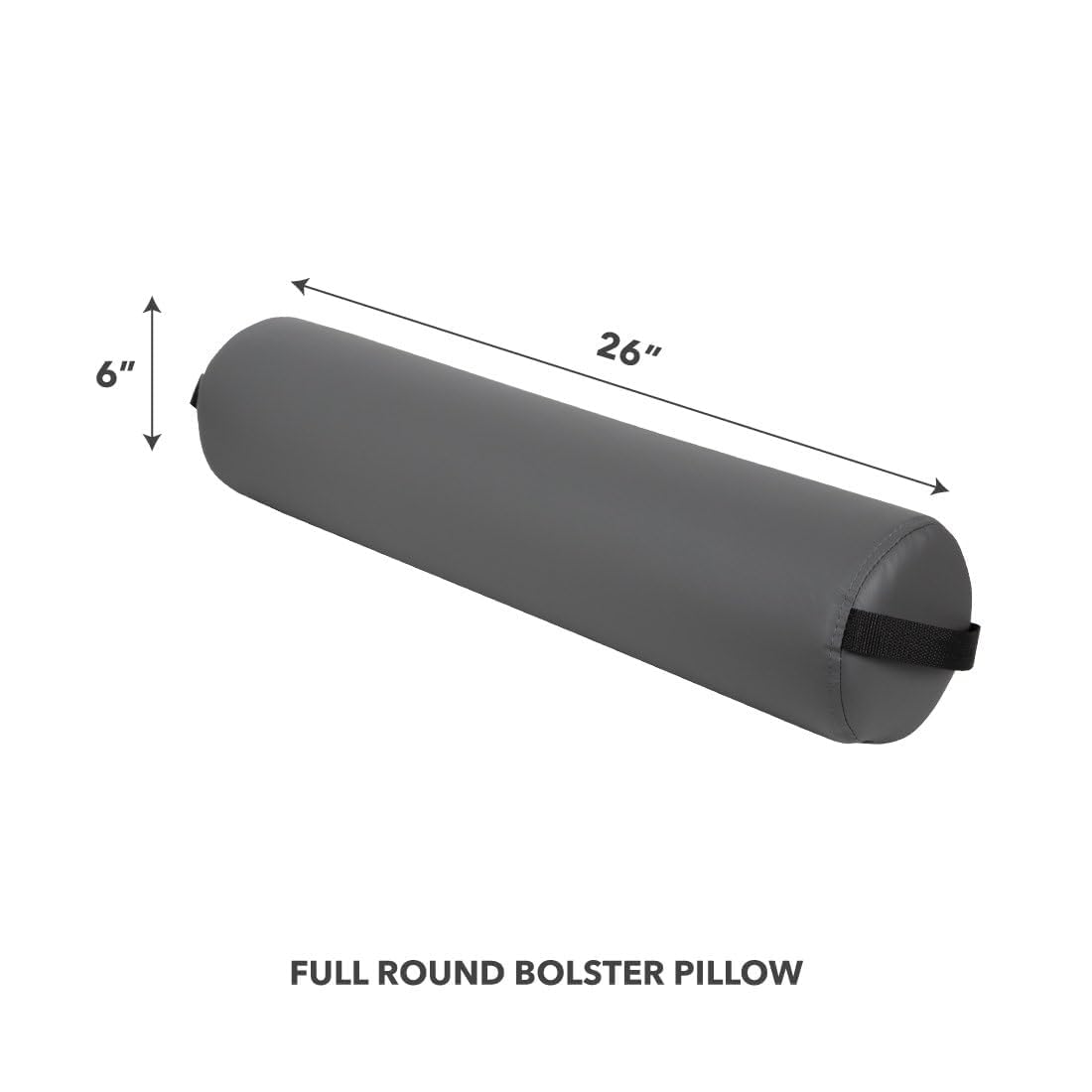 ForPro Full Round Massage Table Bolster Pillow (Full Round / Cool Grey)