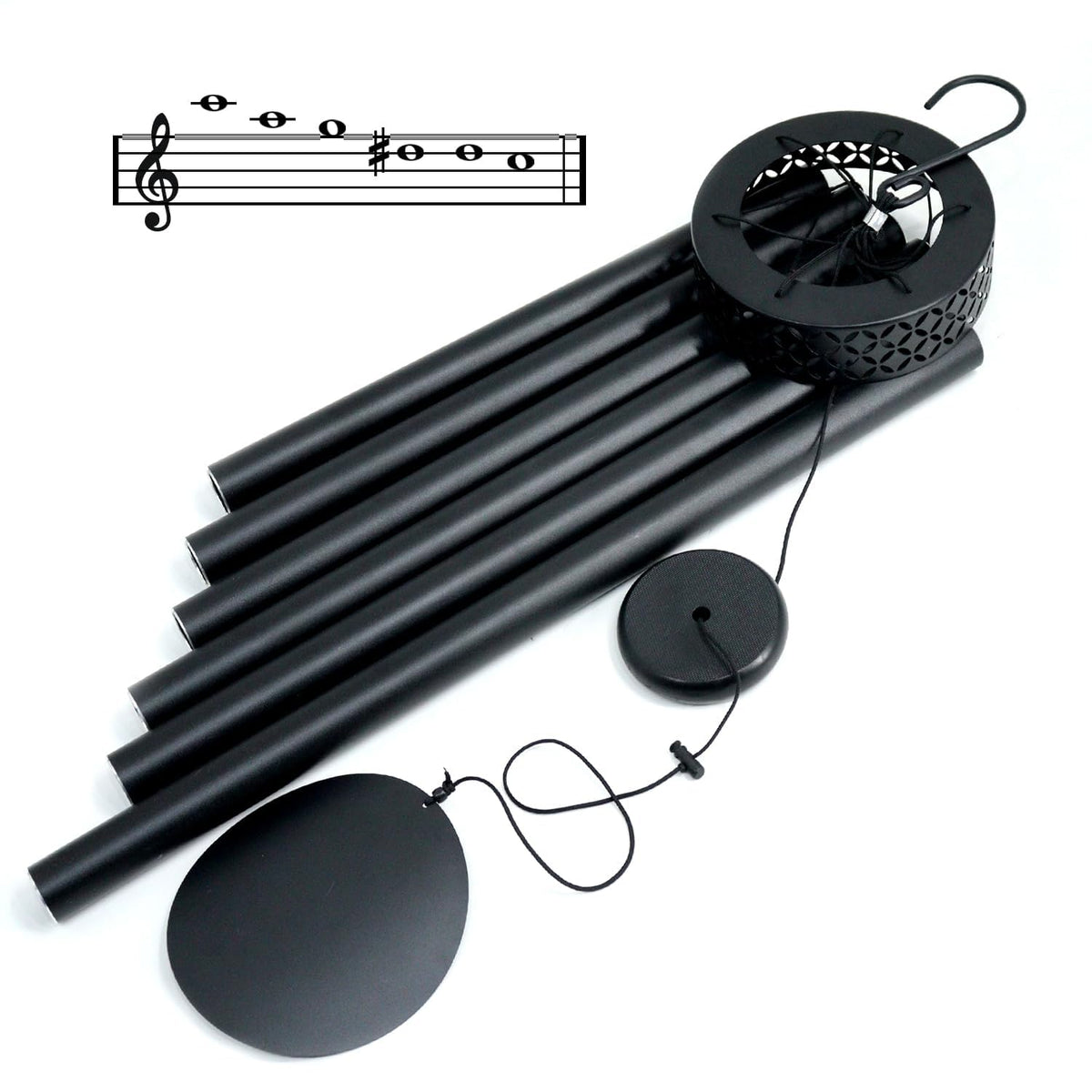 48'' Deep Tone Wind Chimes for Outside (48“-Black-2)
