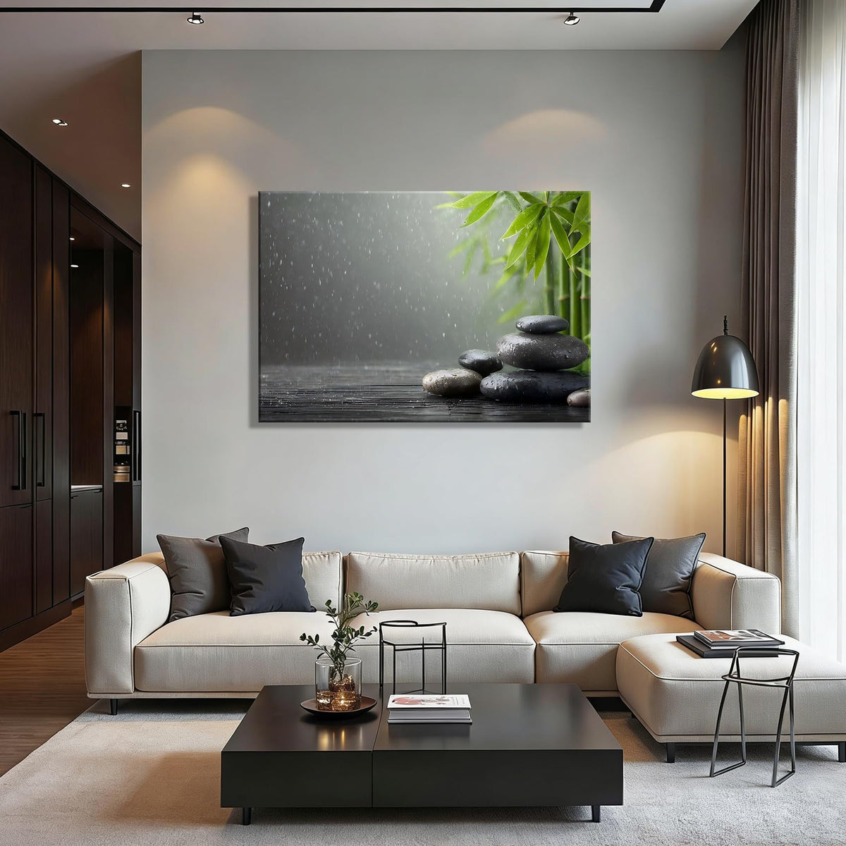 Elegant Bamboo Spa Wall Decor (Pictures9 / 18"L x 12"W)