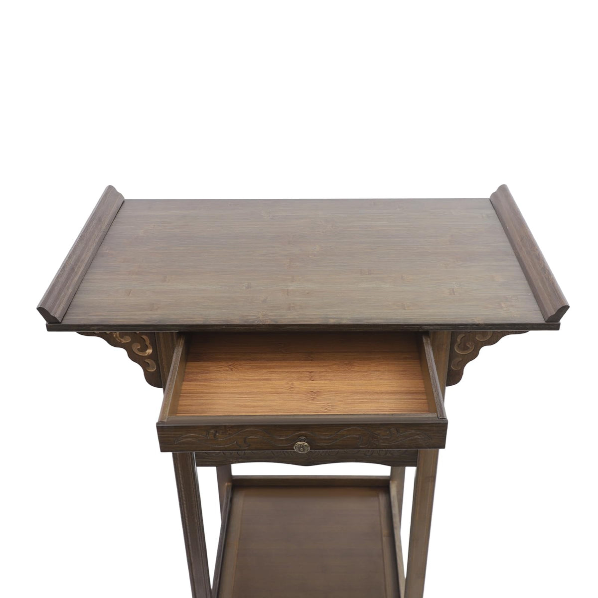 Bamboo Altar Table with Drawer (26" x 15.8" x 39.4")