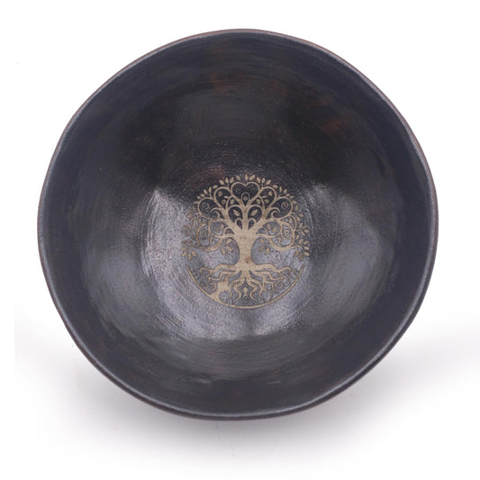 Prayer Offering Ritual Bowl Plate Great for Use Candles Tray Religious Spiritual Gifts （Black Tree Life） (Black Tree Life)