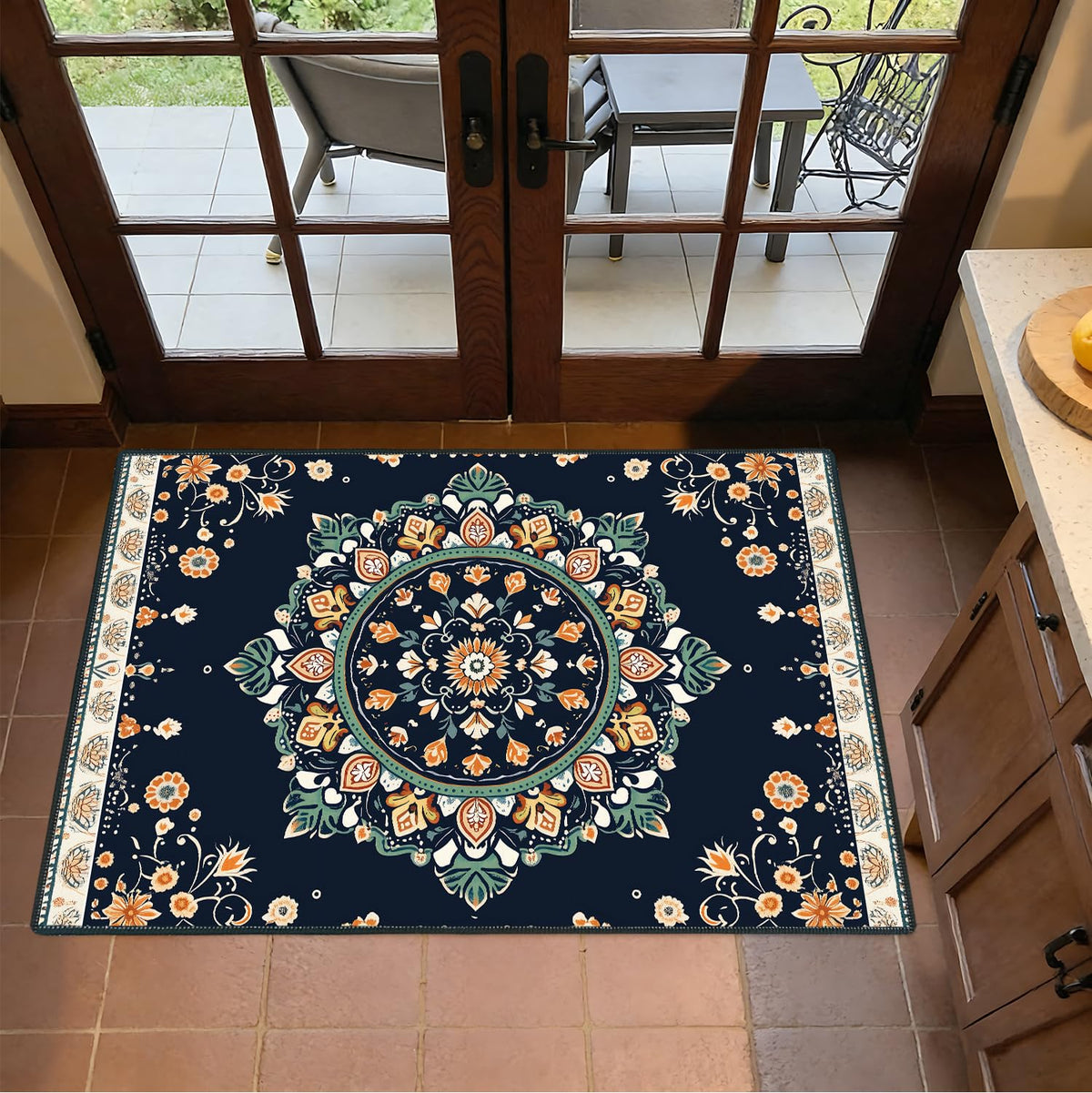2x3FT Area Rug Bohemian Floral Mandala Entryway Rug (#20 / 2' x 3' (Rectangular))