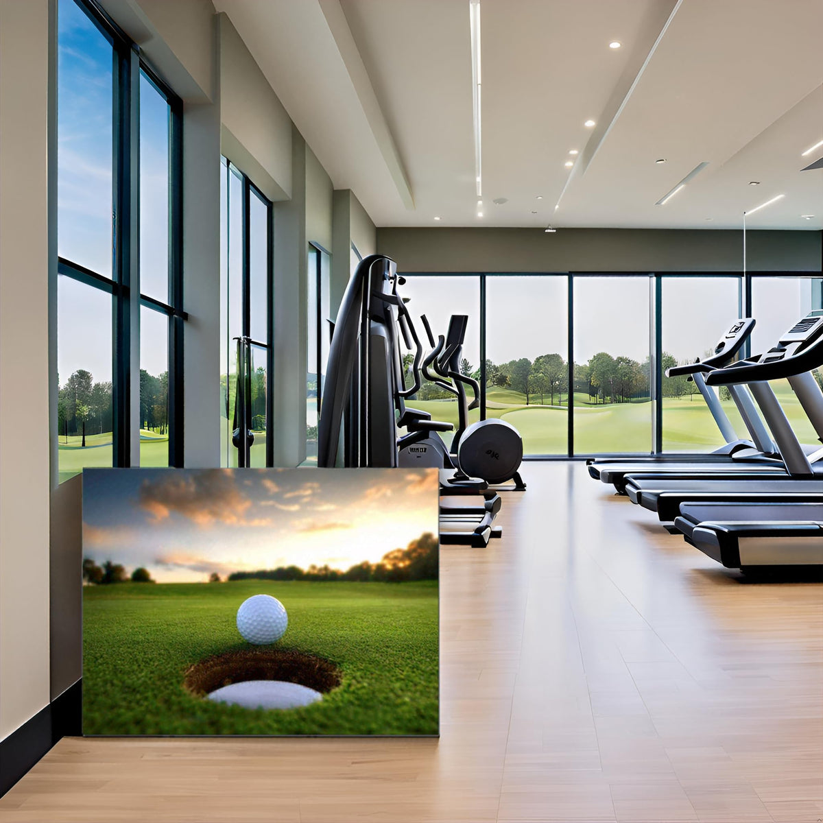 Master Bedroom Large Frame Gym Living Room Men Cave Wall Art (28"L x 20"W / Golfing)