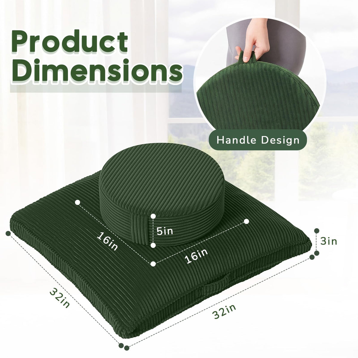 Meditation Cushion (Green)