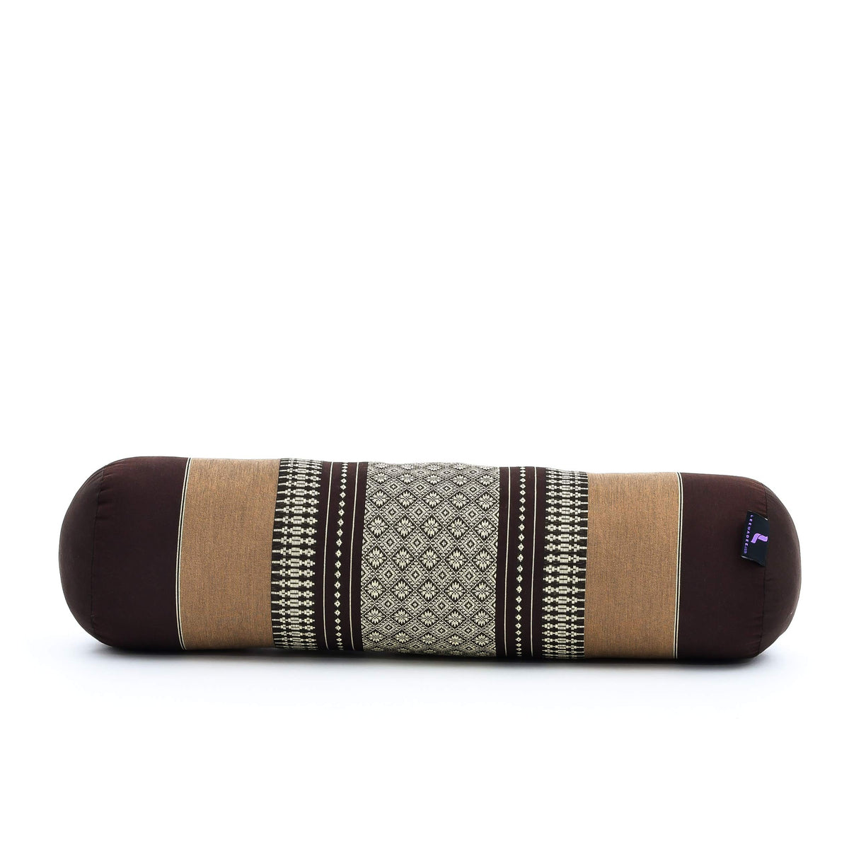 Yoga Bolster 20 x 6 x 6 inches Kapok Roll for Meditation & Massage (Sf10 - Brown)