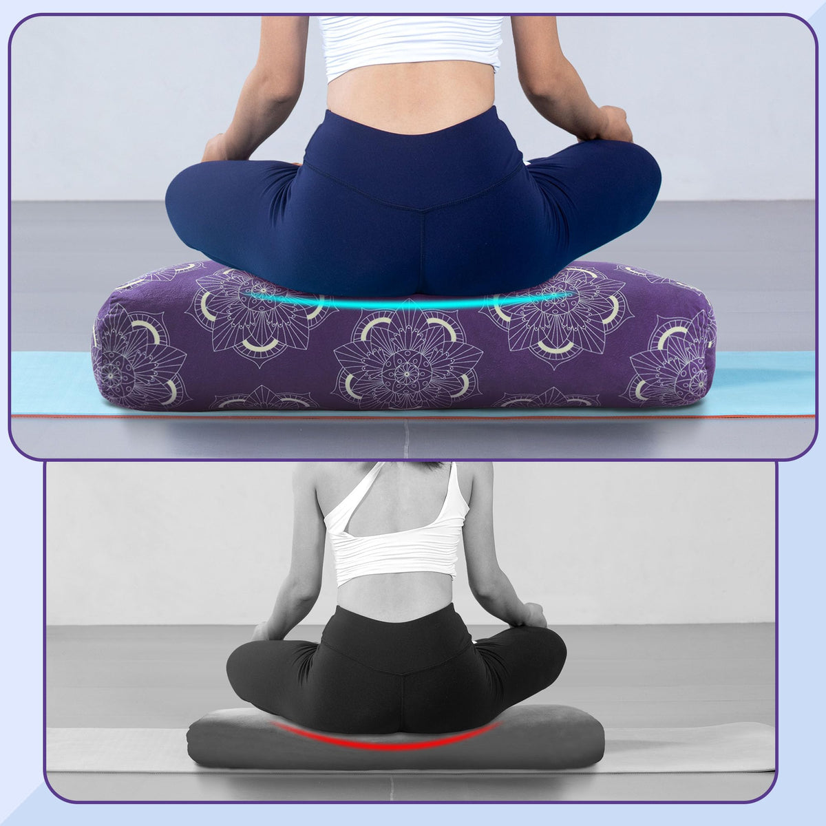 Yoga Bolster Pillow (Purple / 27.5 inch)