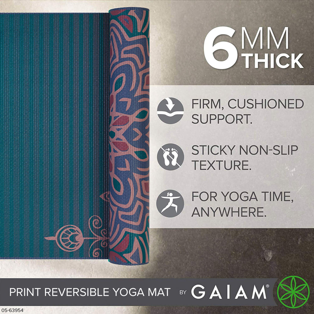 Reversible Yoga Mat (Jade Salutation)