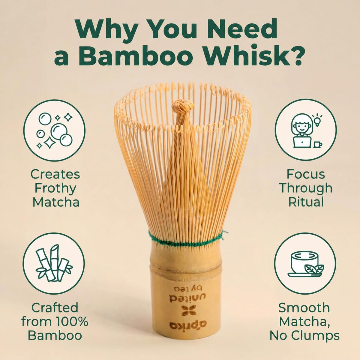 Aprika Life Matcha Whisk (Wooden)