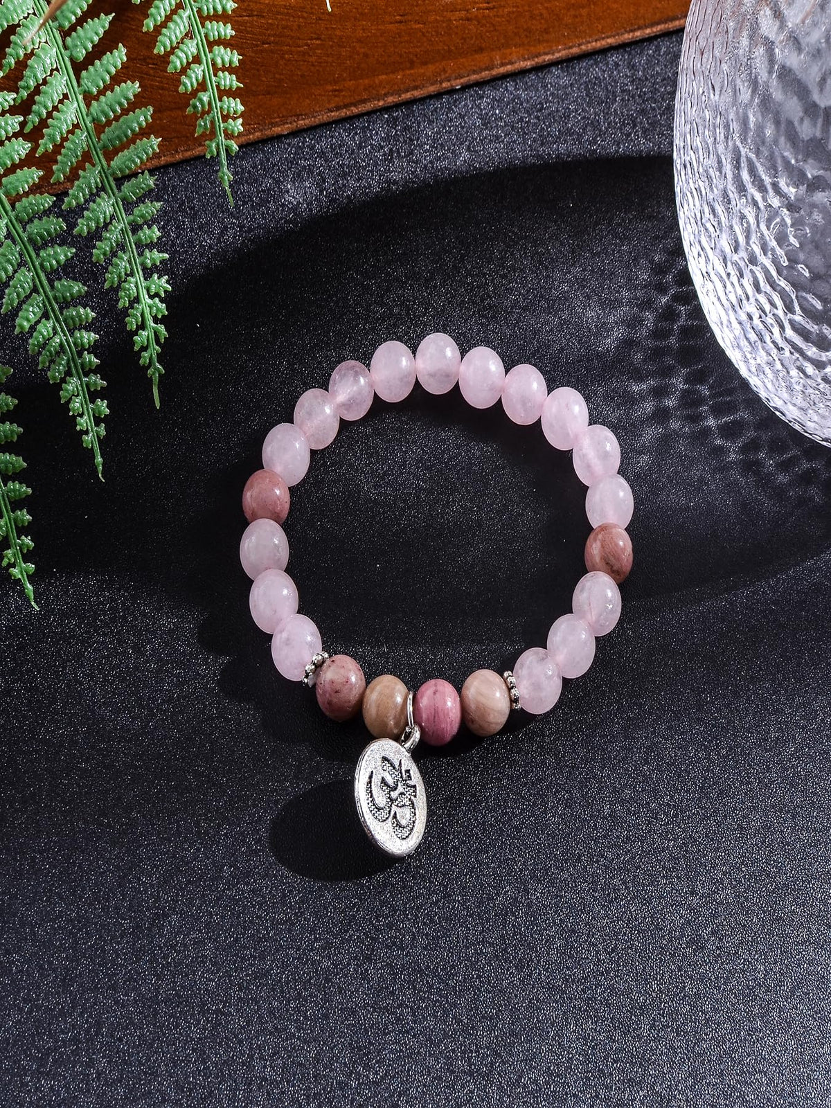 108 Mala Prayer Beads Necklace 8mm Natural Stones Meditation Yoga Jewelry Sets 108 Hand Made Japa Mala Beaded Long Tassel Necklace with Tassel Pendant for Men and Women (Rose quartz)