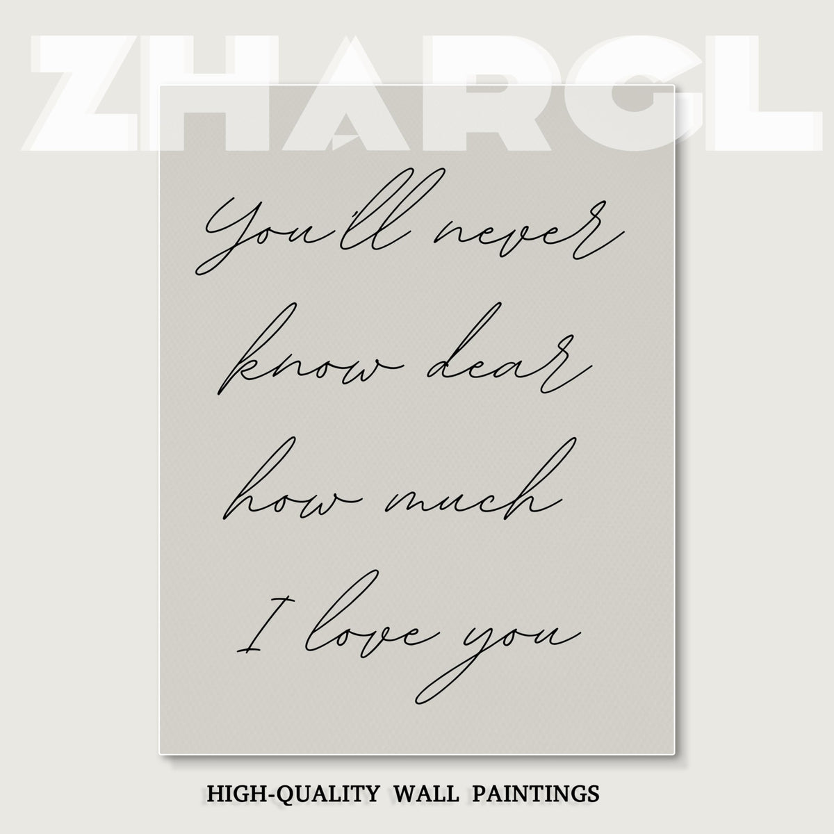 Vintage Nursery Wall Art (White Love / 16"L x 12"W)