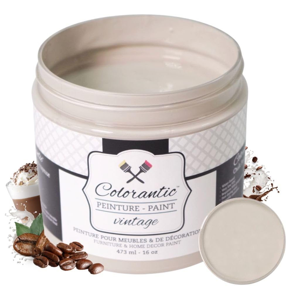 CAPPUCCINO Chalk Based Paint for Furniture DIY (Cappuccino / 8 Fl Oz (Pack of 1))