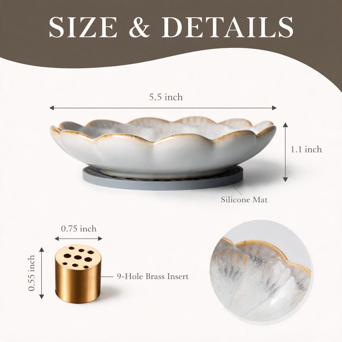 White Lotus Incense Holder (White)