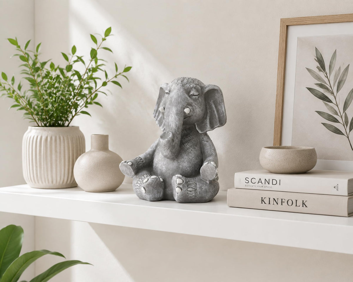 5.5 Inch Zen Meditation Elephant Statue