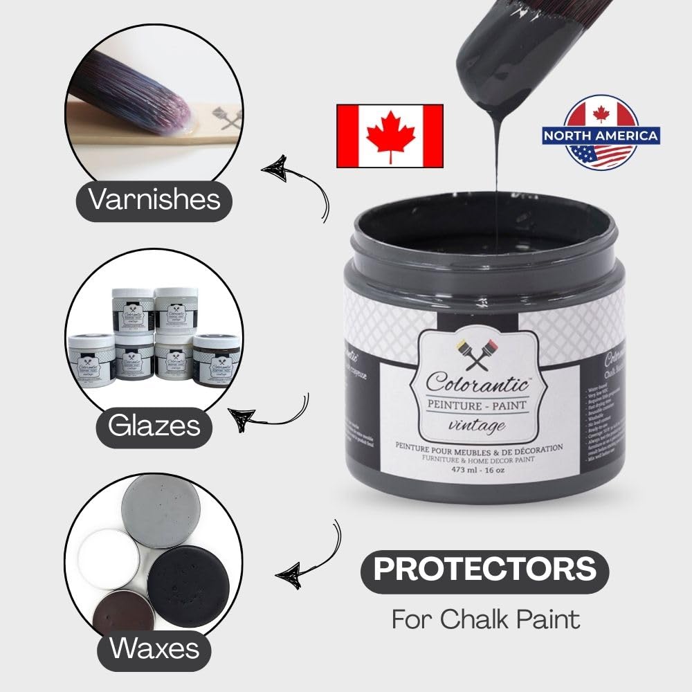ACAI BERRY Black Chalk Based Paint for Furniture Painting DIY (Acai Berry / 8 Fl Oz (Pack of 1))