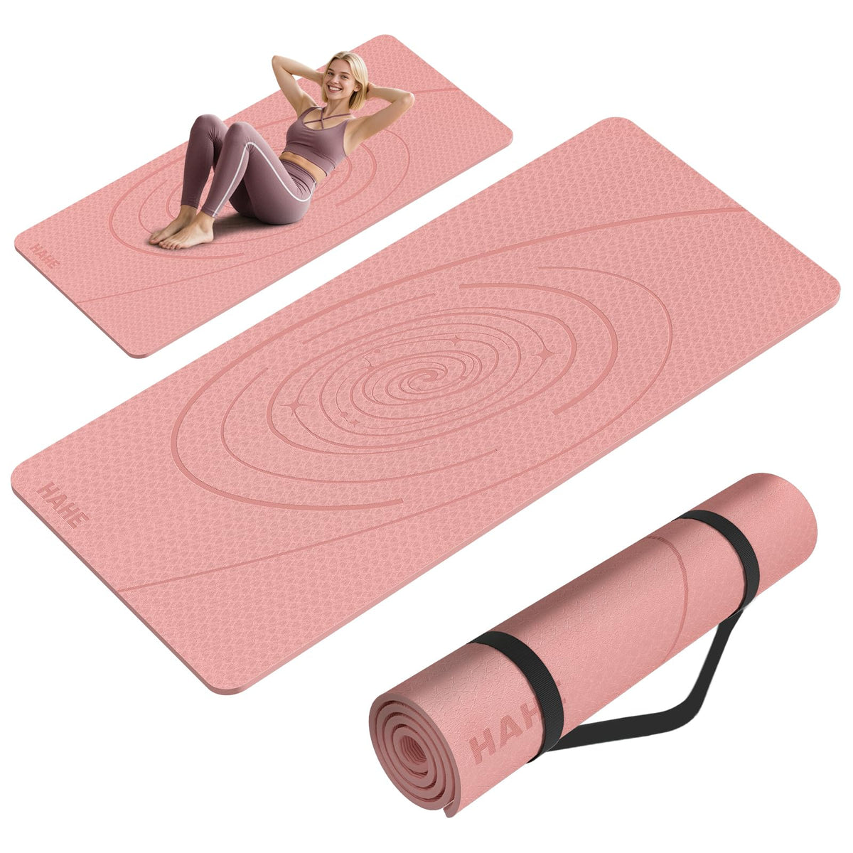 Large Yoga Mat Thick (Peach pink)