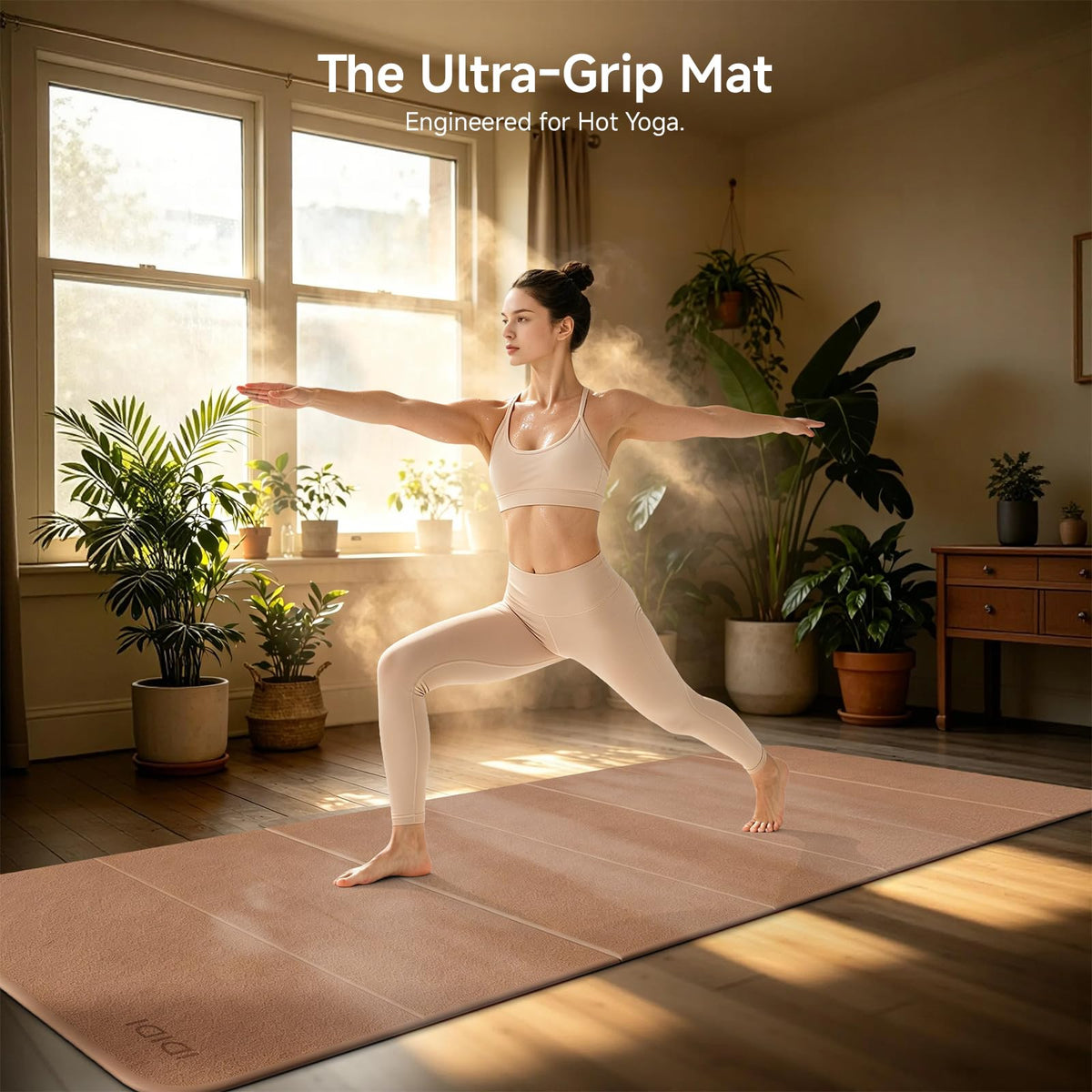 Foldable Yoga Mat 74.8"x26"x0.4" (Brown)