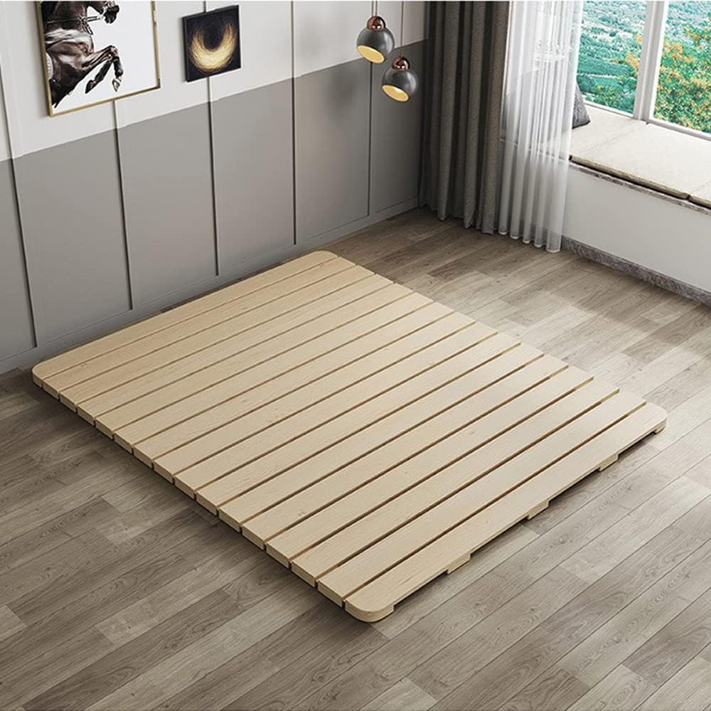 Foldable Floor Bed Frame for Japanese Futon Mattress King Size (King)