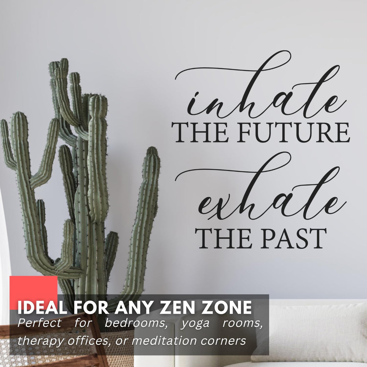 Inhale The Future Exhale The Past (White / 22x25 inches)