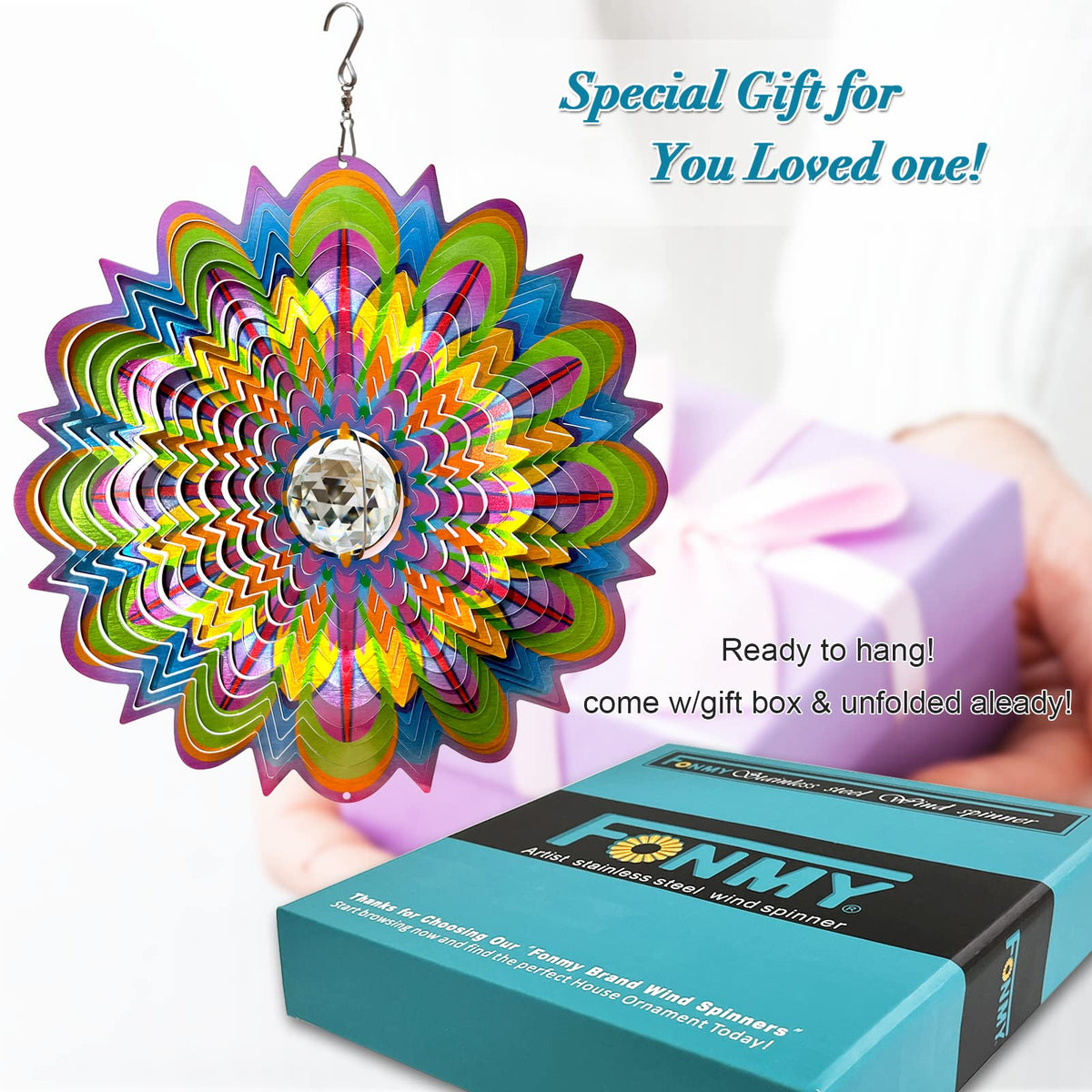 Mandala Wind Spinner w (12inch / Mgb05)