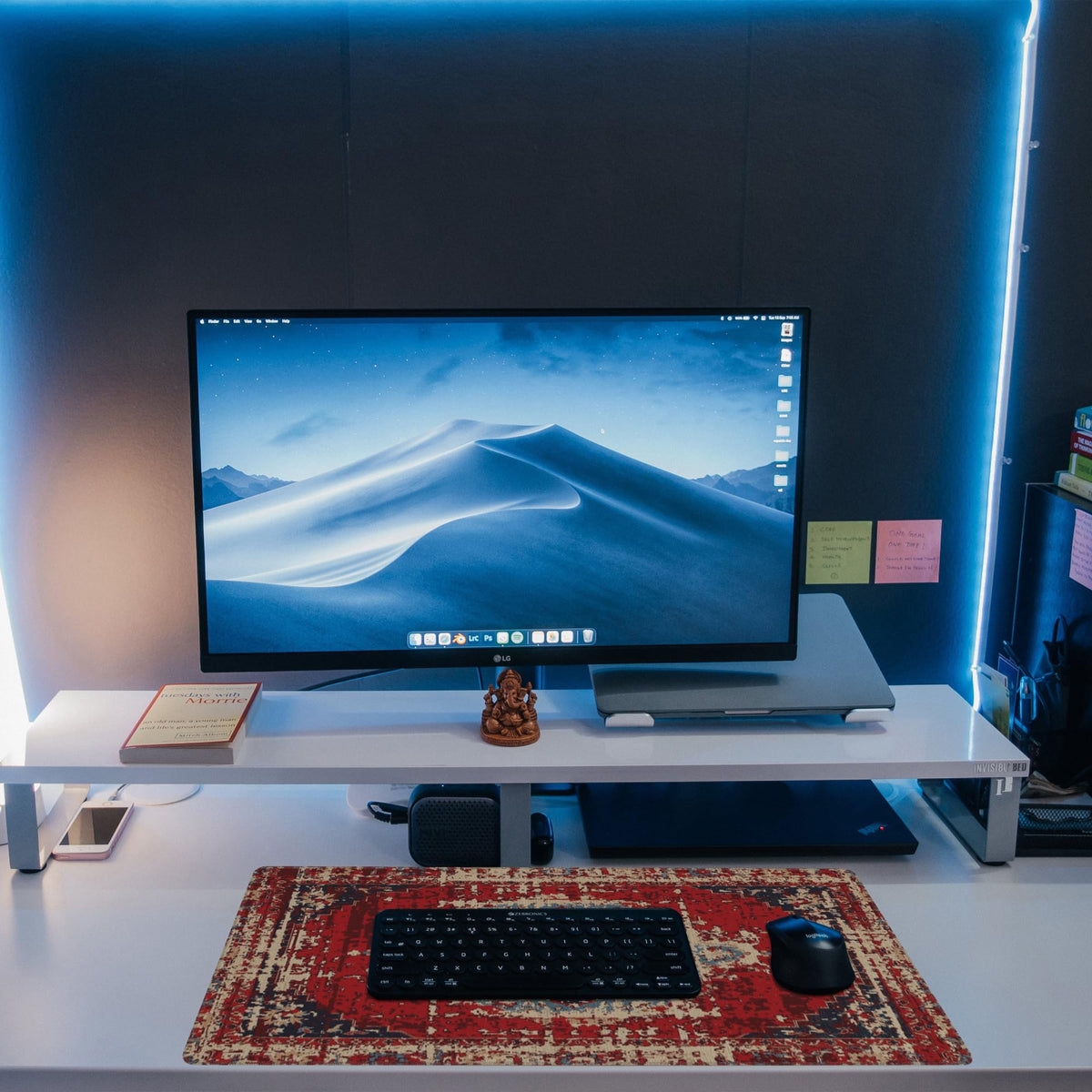 Desk Mat Boho Carpet Style Large Gaming Mouse Pad XL (31.5" x 11.8" / Boho Carpet Style-2)