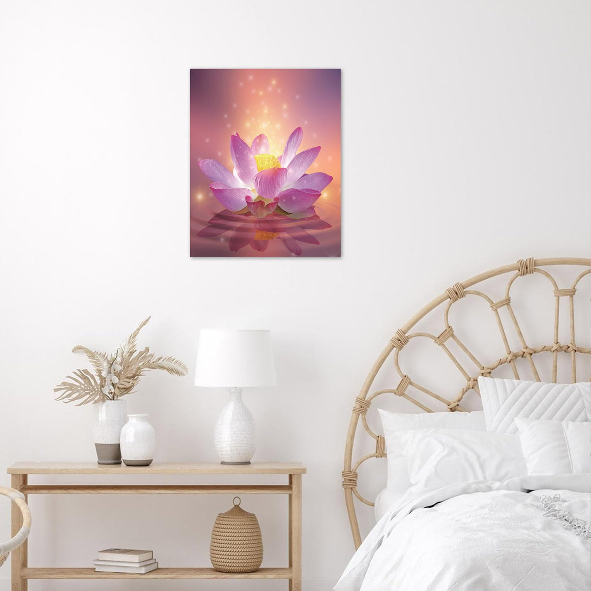 Water Lily Wall Art (Purple / 20"L x 16"W)