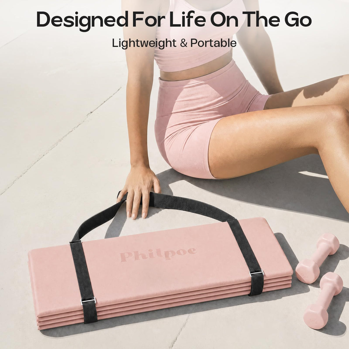 Foldable Yoga Mat (Pink)