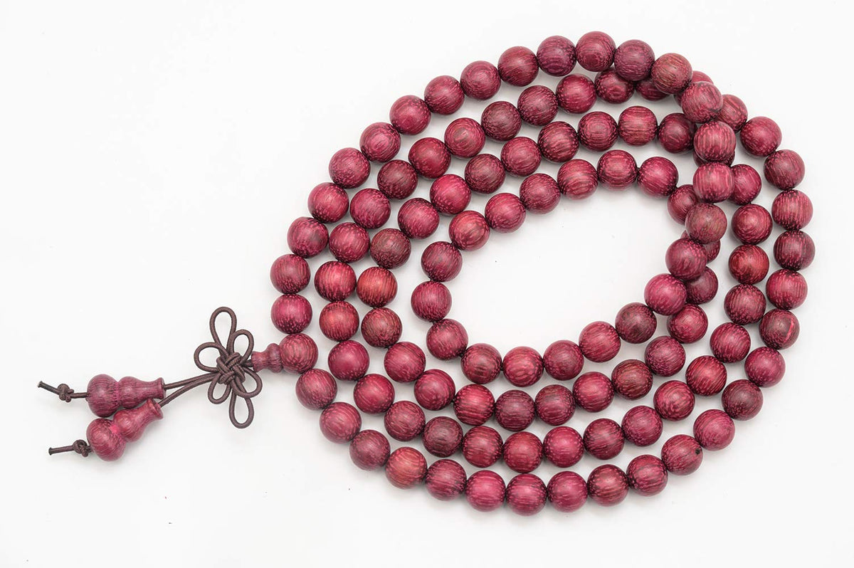 Mala Beads Bracelet 108 8mm Prayer Beads Meditation (8mm Violet Wood)