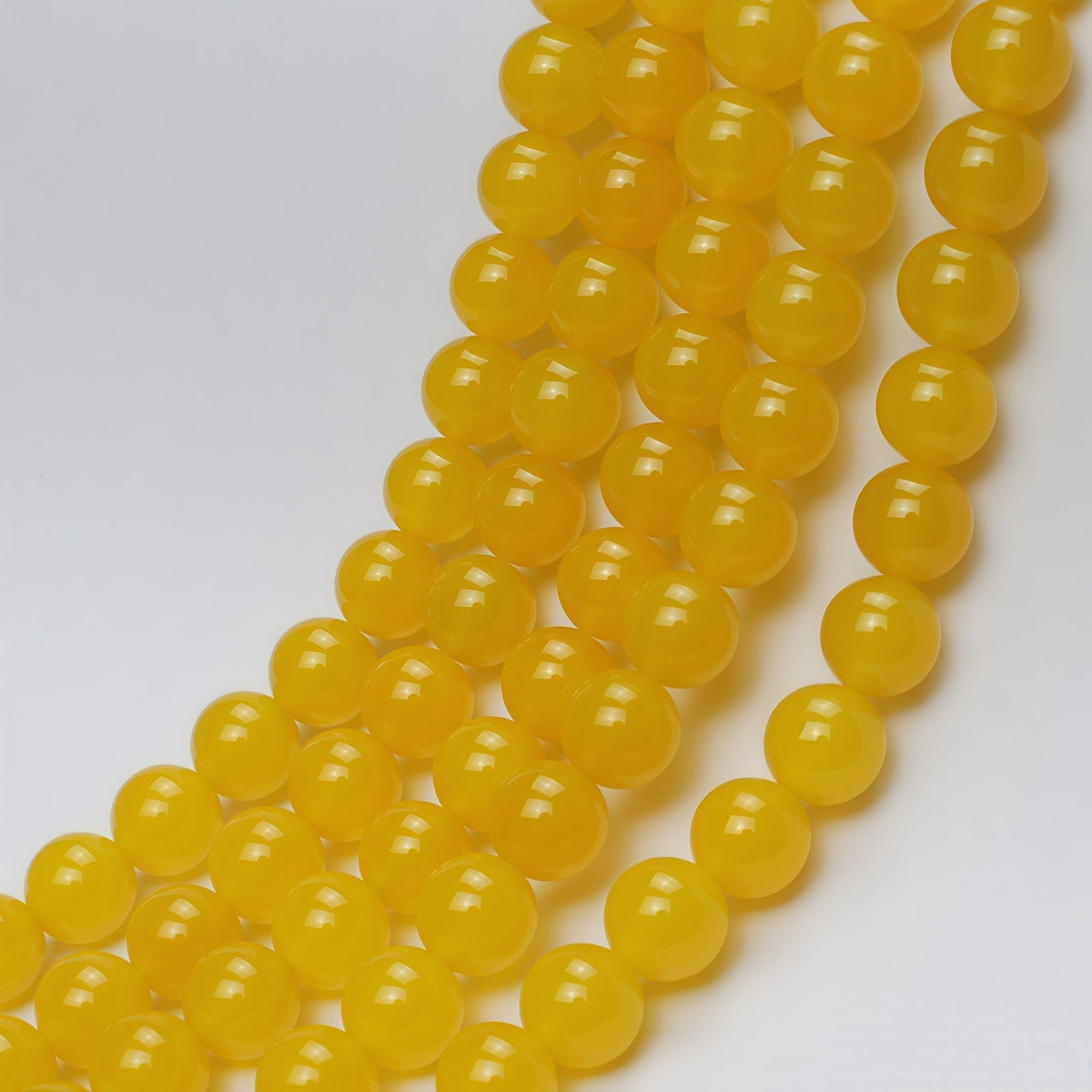7A Round Natural Yellow Agate Beads Stone Loose Beads for Necklace Bracelet Charms Jewelry Making 15" (Yellow Agate / 4mm)