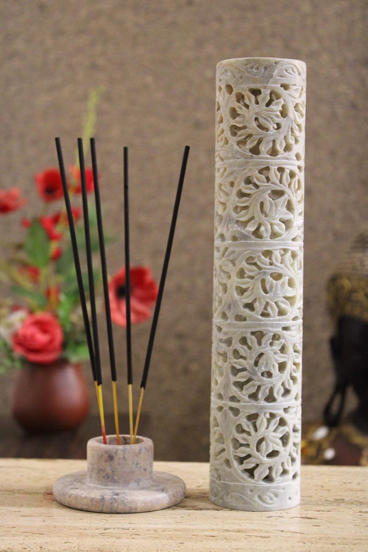 Marble Soapstone Incense Stick Holder