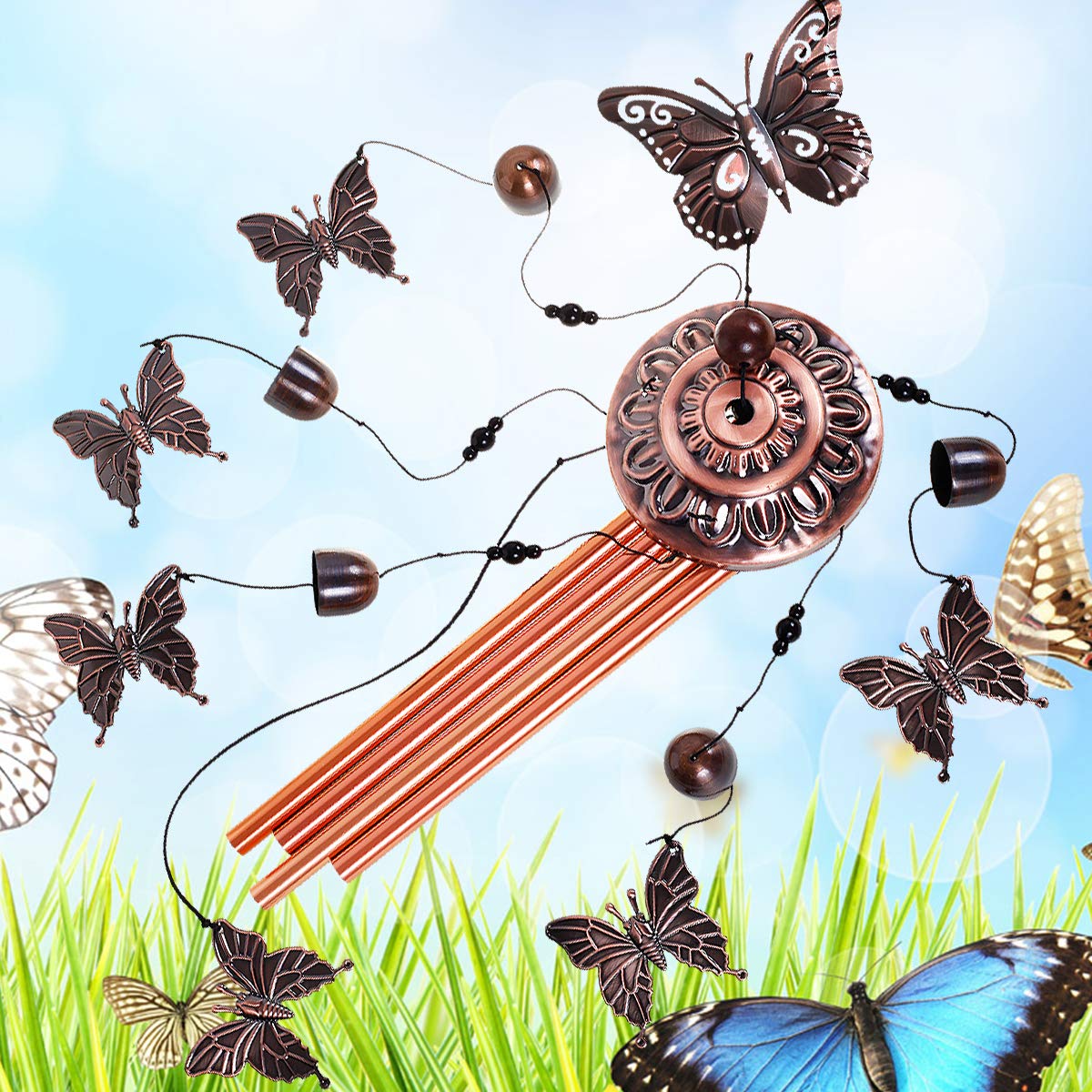Butterfly Wind Chimes Outdoor Decor