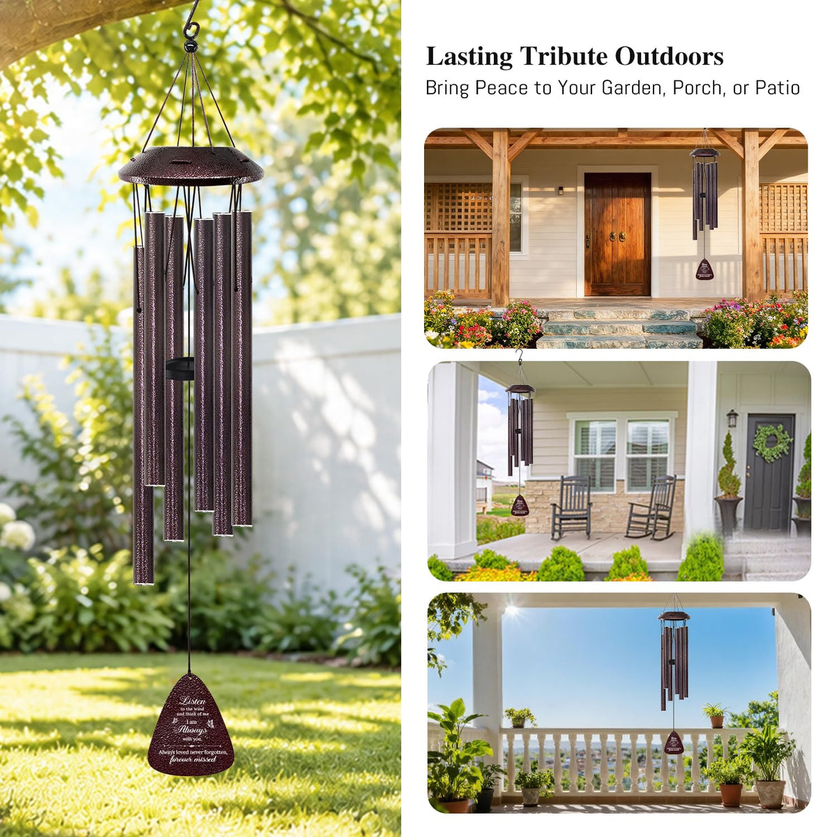 Memorial Wind Chimes 32 Inch (Listen to the Wind)