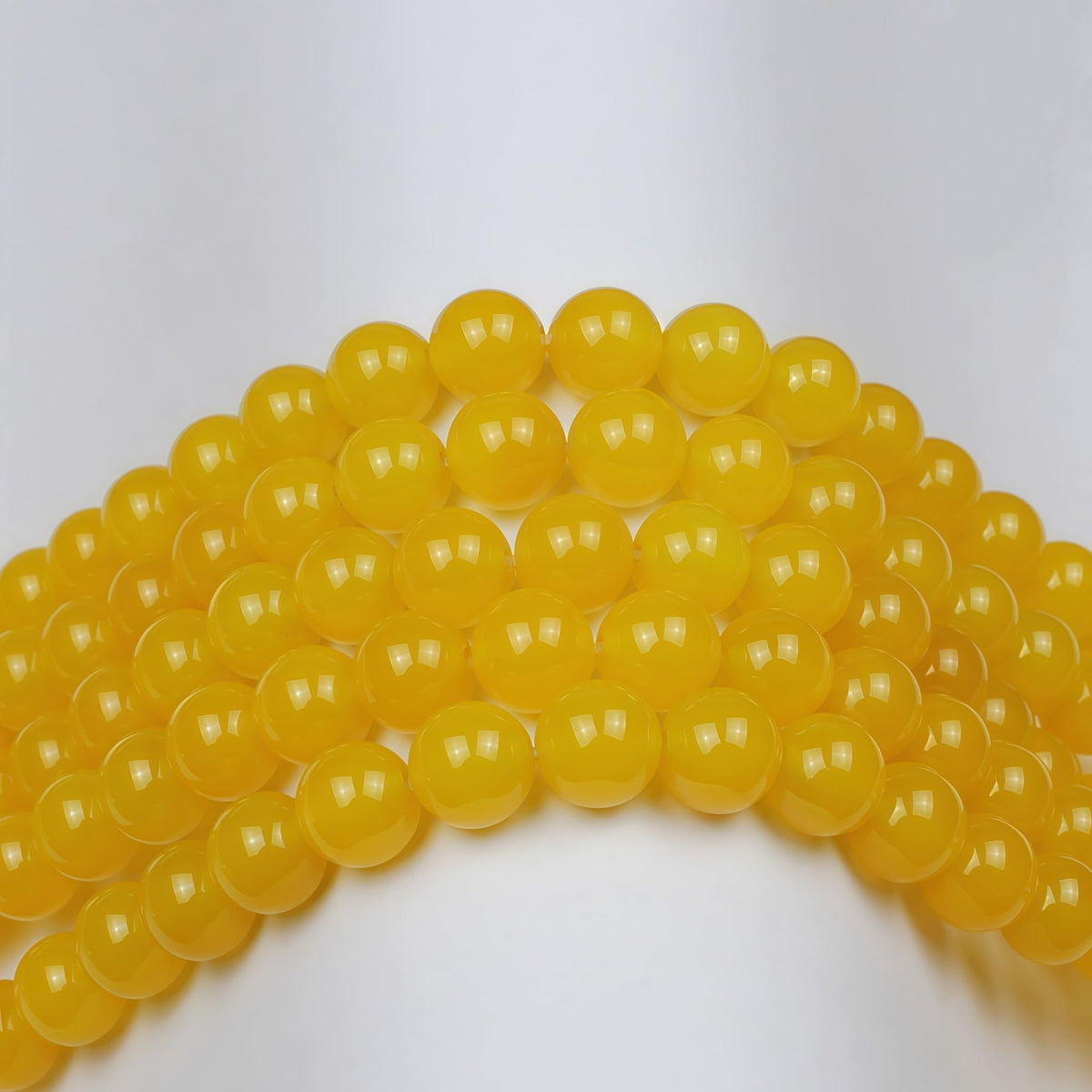 7A Round Natural Yellow Agate Beads Stone Loose Beads for Necklace Bracelet Charms Jewelry Making 15" (Yellow Agate / 4mm)