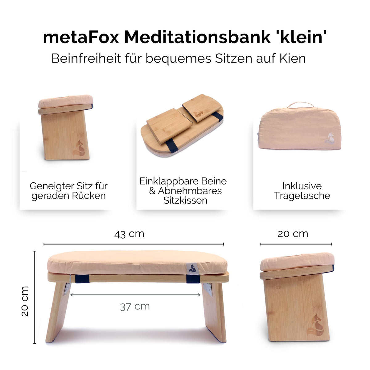 Meditation Bench (Small / Peach)