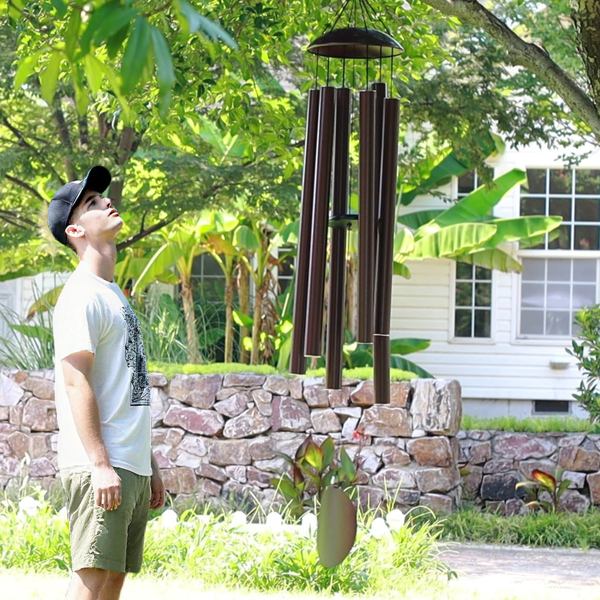78" Wind Chimes Outside (78" Bronze)