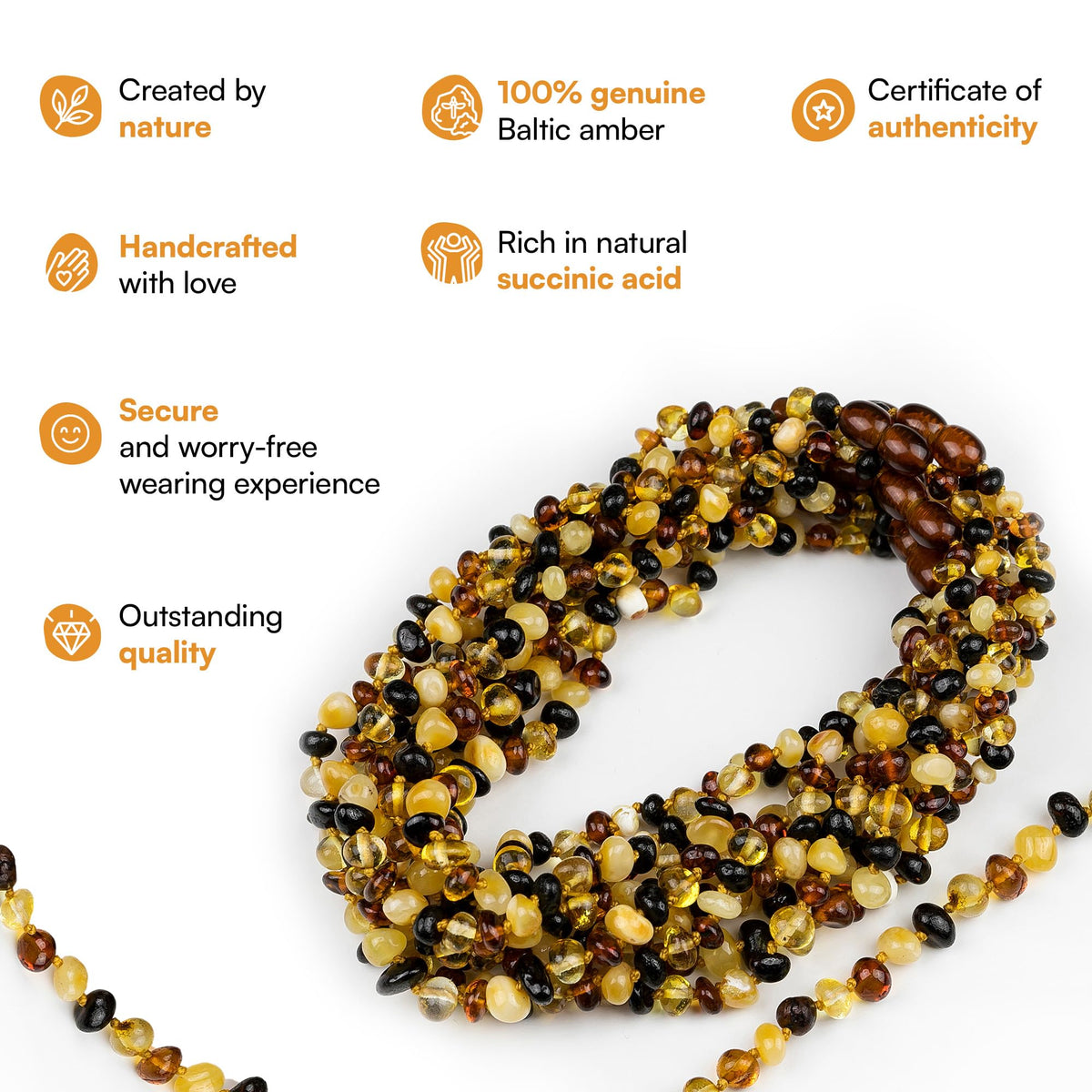 Baltic Amber Necklace (Multi)