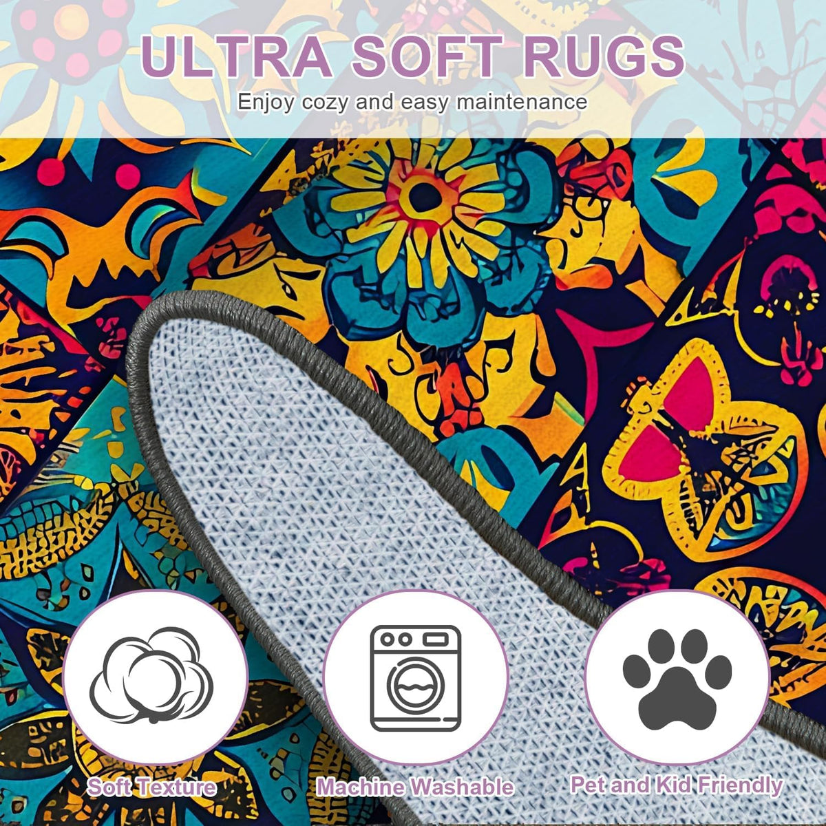 Colorful Boho Tile 2x3 Entryway Rug (20 / 2' x 3' (Rectangular))