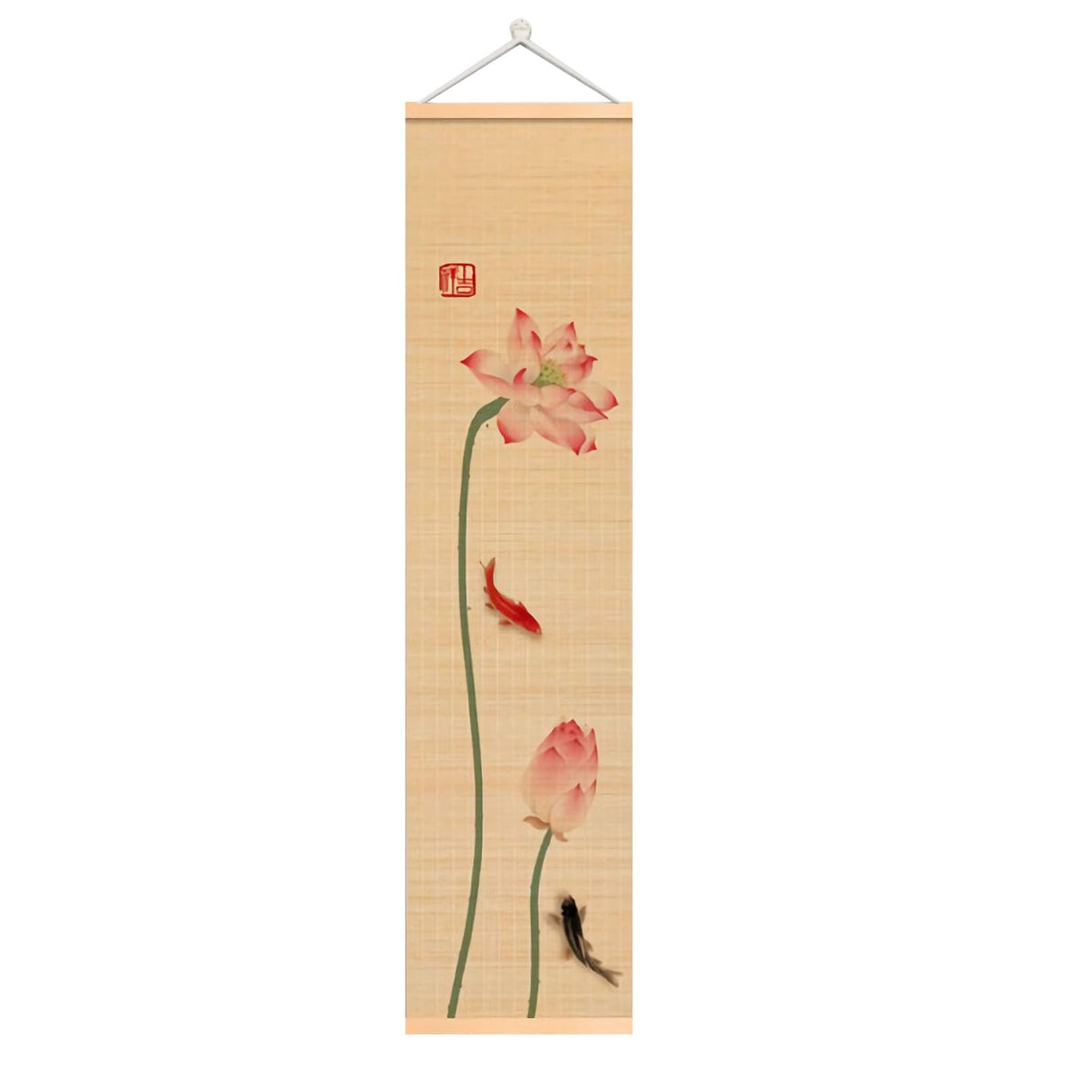 Natural Bamboo Blind Scroll Wall Art (Color-D03)