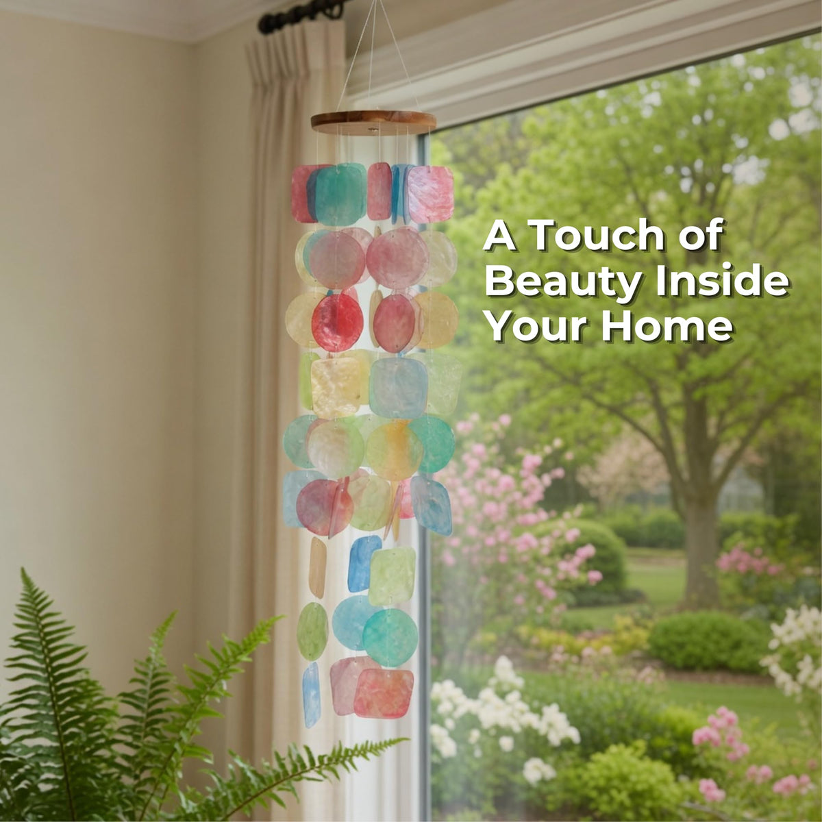 Colorful Wind Chimes. House Decor Wind Chimes for Outside (Rainbow)