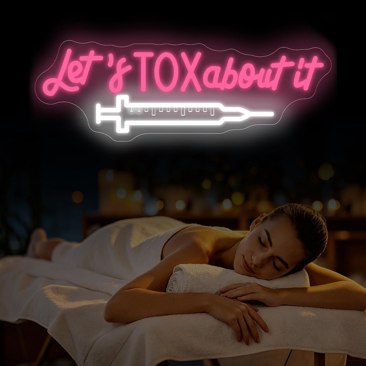 Let's Tox about it Neon Sign Botox LED Light Injector Spa Studio Decor (Tox-3)