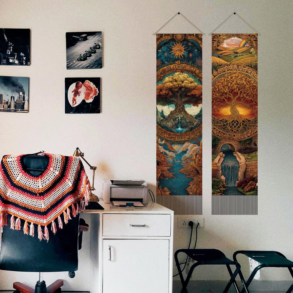 2Pcs Tree of Life Tapestry (Multicolor-Tree of Life)