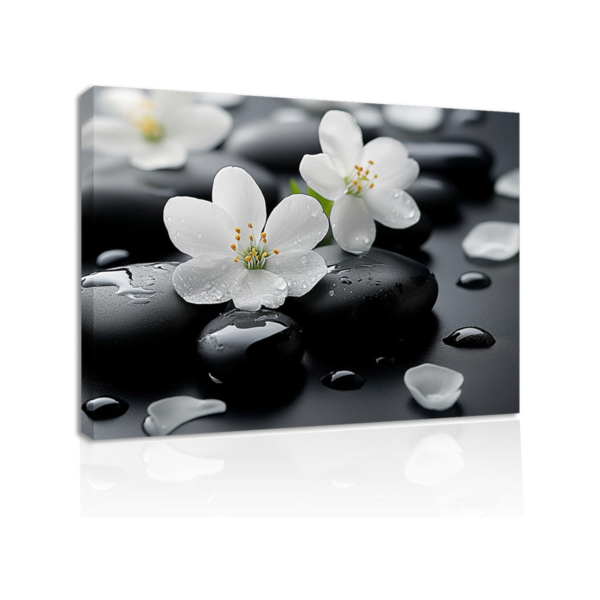 Zen White Cherry Blossom Canvas Wall Art (WE000050-4 / 30"L x 20"W)