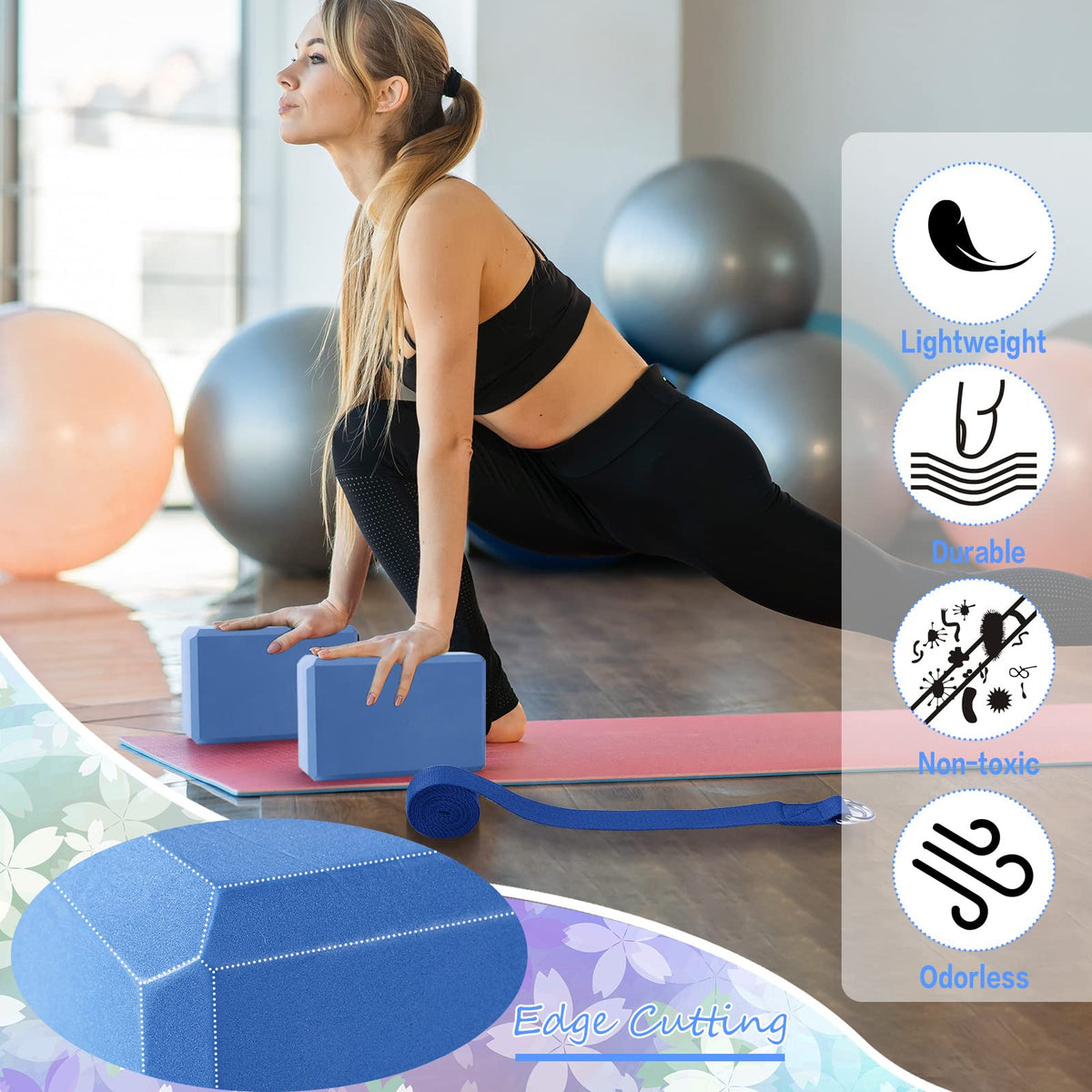 10 Set Yoga Blocks and Straps
