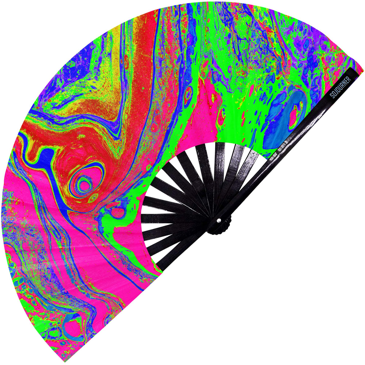 SoJourner Folding Rave Fan (Psychedelic 1)