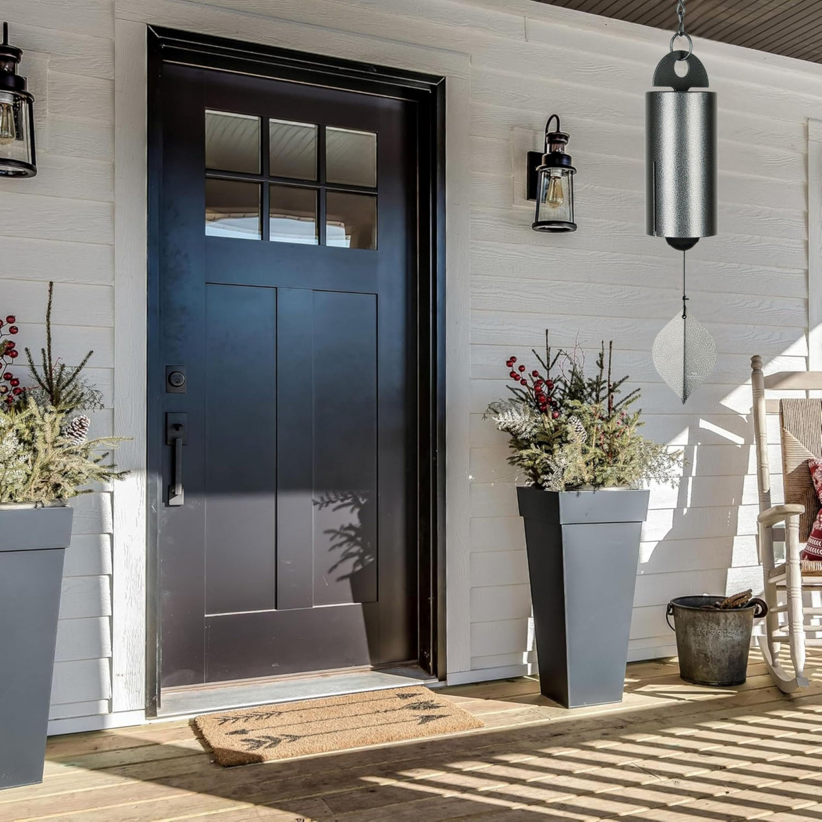 Heroic Windbell Wind Chime for Outside 24" Medium Grey